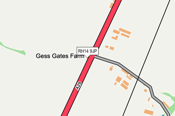 RH14 9JP map - OS OpenMap – Local (Ordnance Survey)