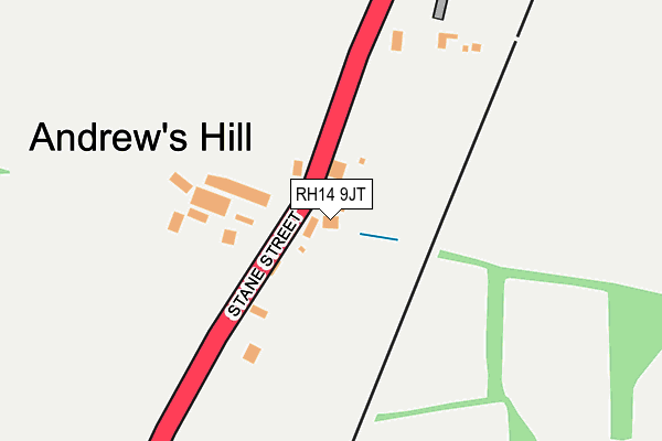 RH14 9JT map - OS OpenMap – Local (Ordnance Survey)
