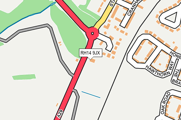 RH14 9JX map - OS OpenMap – Local (Ordnance Survey)