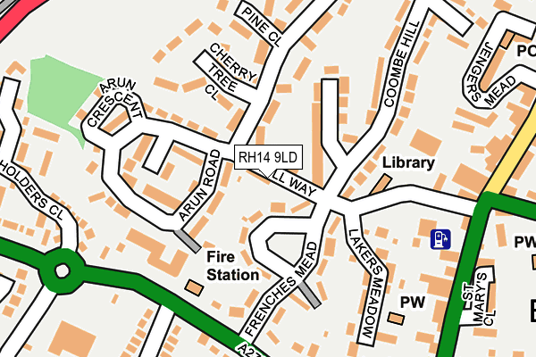 RH14 9LD map - OS OpenMap – Local (Ordnance Survey)