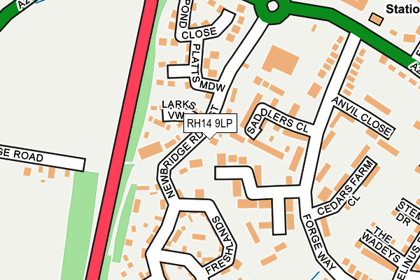 RH14 9LP map - OS OpenMap – Local (Ordnance Survey)