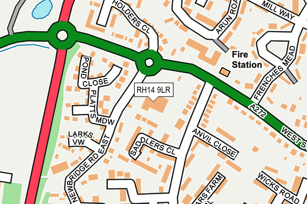 RH14 9LR map - OS OpenMap – Local (Ordnance Survey)