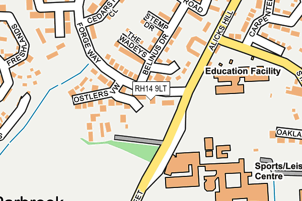 RH14 9LT map - OS OpenMap – Local (Ordnance Survey)