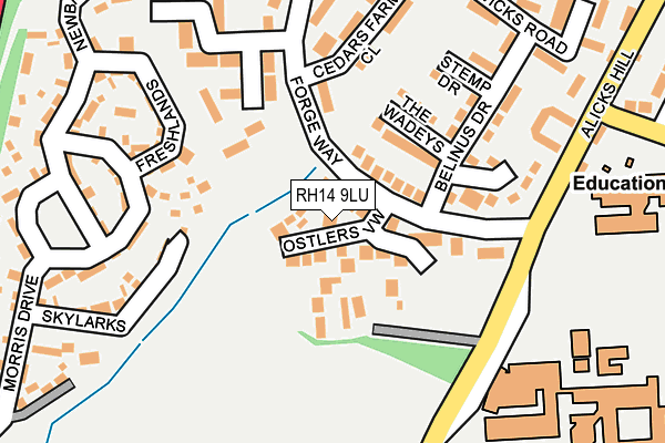 RH14 9LU map - OS OpenMap – Local (Ordnance Survey)