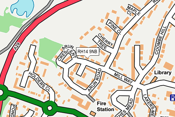 RH14 9NB map - OS OpenMap – Local (Ordnance Survey)