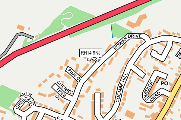 RH14 9NJ map - OS OpenMap – Local (Ordnance Survey)