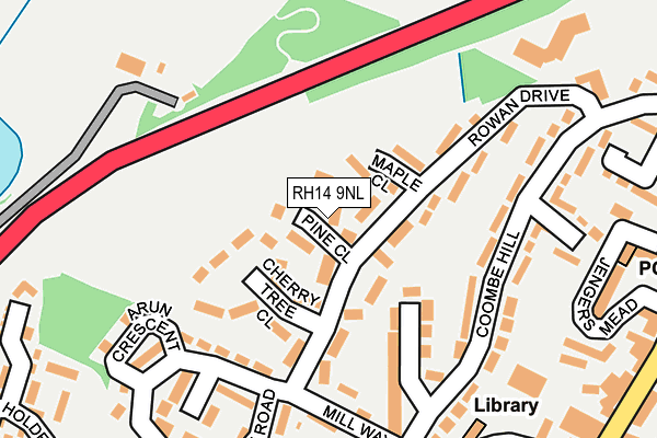 RH14 9NL map - OS OpenMap – Local (Ordnance Survey)