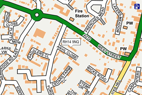 RH14 9NQ map - OS OpenMap – Local (Ordnance Survey)