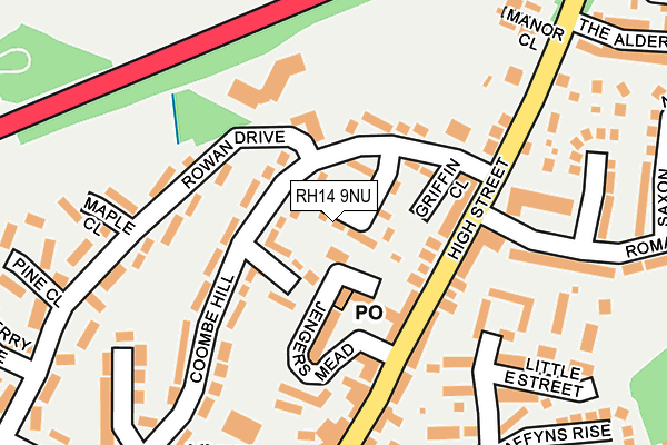 RH14 9NU map - OS OpenMap – Local (Ordnance Survey)