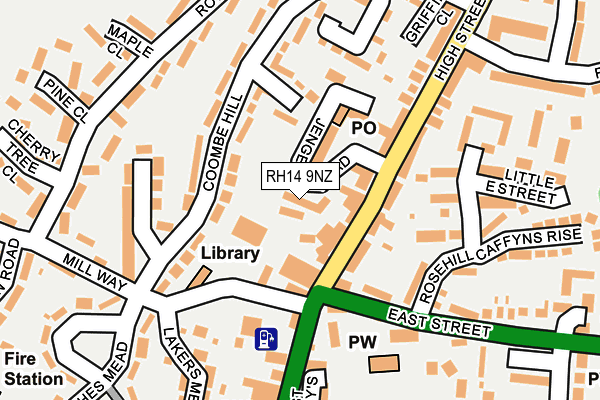 RH14 9NZ map - OS OpenMap – Local (Ordnance Survey)