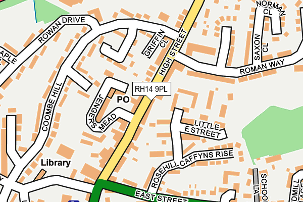 RH14 9PL map - OS OpenMap – Local (Ordnance Survey)