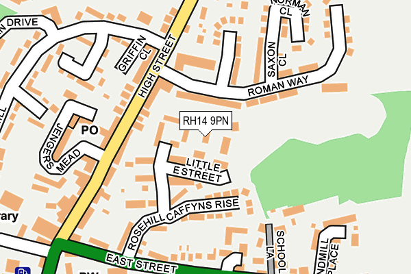 RH14 9PN map - OS OpenMap – Local (Ordnance Survey)