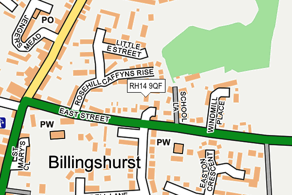 RH14 9QF map - OS OpenMap – Local (Ordnance Survey)