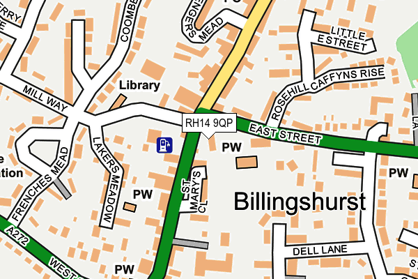 RH14 9QP map - OS OpenMap – Local (Ordnance Survey)