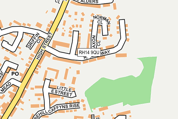 RH14 9QU map - OS OpenMap – Local (Ordnance Survey)