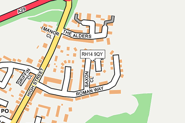 RH14 9QY map - OS OpenMap – Local (Ordnance Survey)