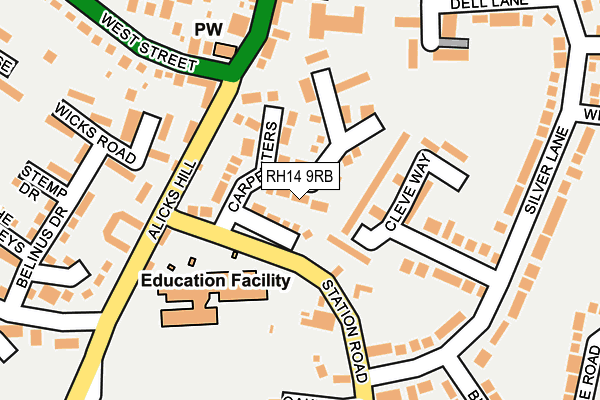 RH14 9RB map - OS OpenMap – Local (Ordnance Survey)