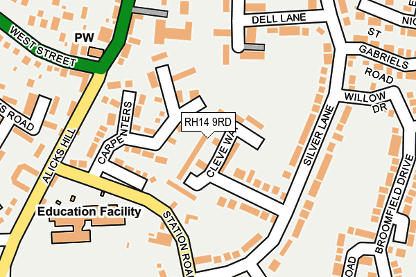 RH14 9RD map - OS OpenMap – Local (Ordnance Survey)