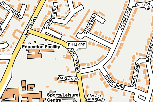 RH14 9RF map - OS OpenMap – Local (Ordnance Survey)