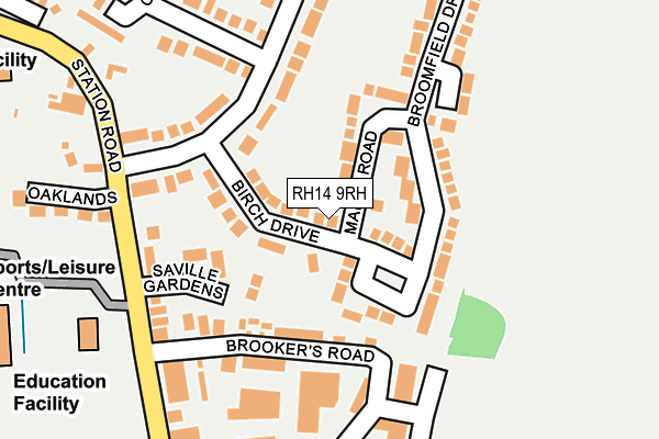 RH14 9RH map - OS OpenMap – Local (Ordnance Survey)