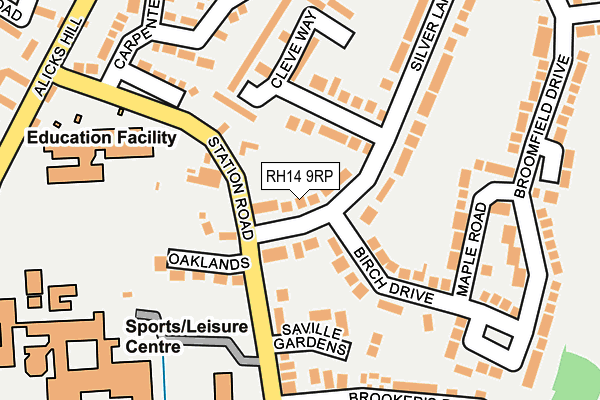 RH14 9RP map - OS OpenMap – Local (Ordnance Survey)