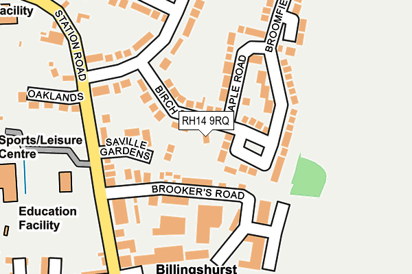 RH14 9RQ map - OS OpenMap – Local (Ordnance Survey)