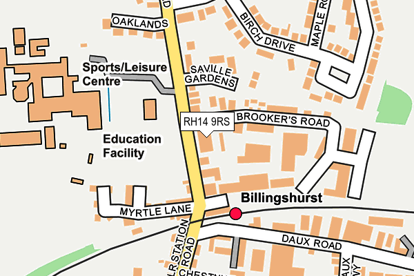 Map of WEALD COURT (BILLINGSHURST) MANAGEMENTS LIMITED at local scale