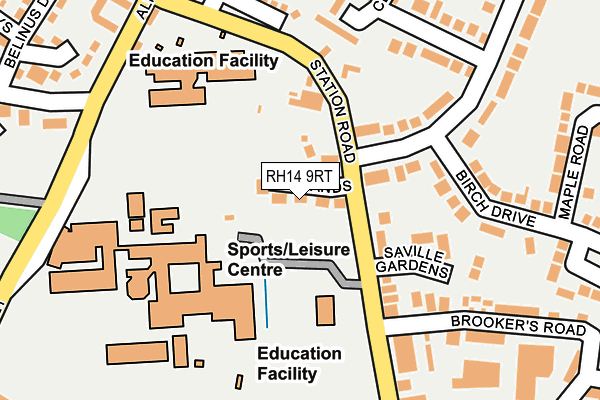 RH14 9RT map - OS OpenMap – Local (Ordnance Survey)