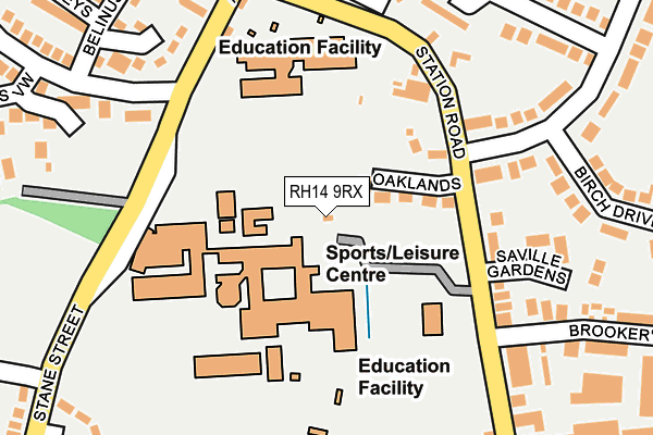 RH14 9RX map - OS OpenMap – Local (Ordnance Survey)