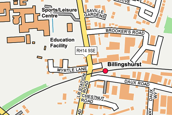Map of W G TYRES (BILLINGSHURST) LTD at local scale