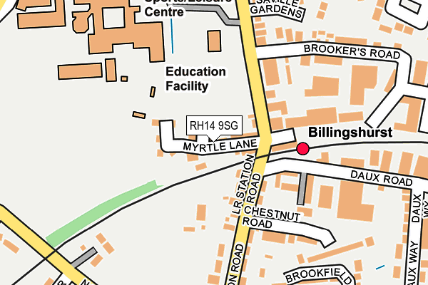 Map of BILLINGSHURST MOT & SERVICE CENTRE LTD at local scale