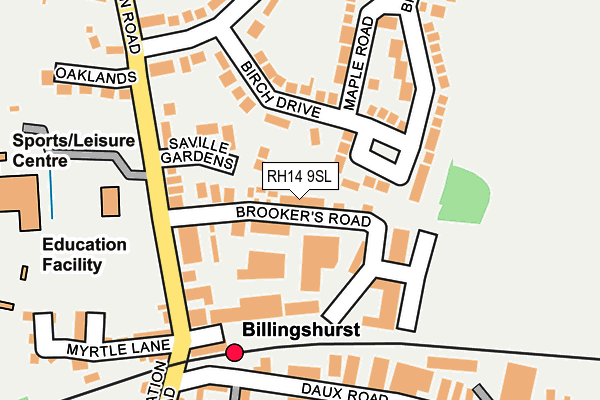 RH14 9SL map - OS OpenMap – Local (Ordnance Survey)