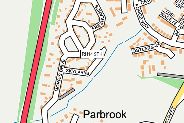 RH14 9TH map - OS OpenMap – Local (Ordnance Survey)