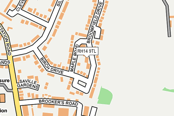 RH14 9TL map - OS OpenMap – Local (Ordnance Survey)