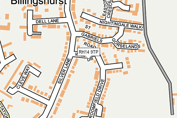 RH14 9TP map - OS OpenMap – Local (Ordnance Survey)