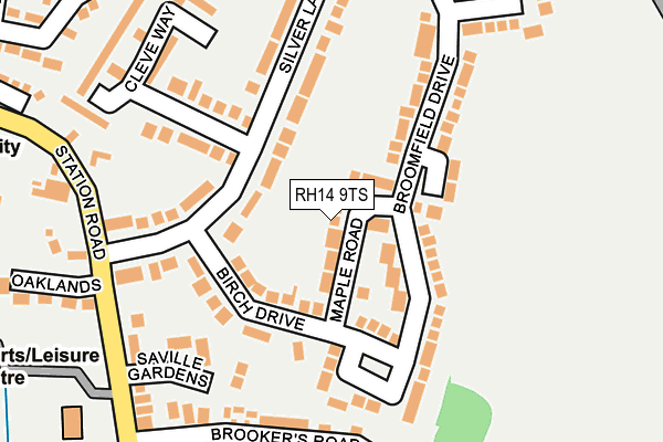 RH14 9TS map - OS OpenMap – Local (Ordnance Survey)