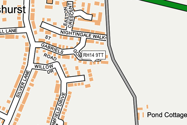 RH14 9TT map - OS OpenMap – Local (Ordnance Survey)