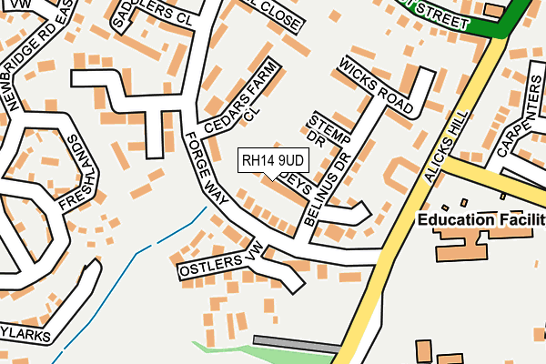 RH14 9UD map - OS OpenMap – Local (Ordnance Survey)