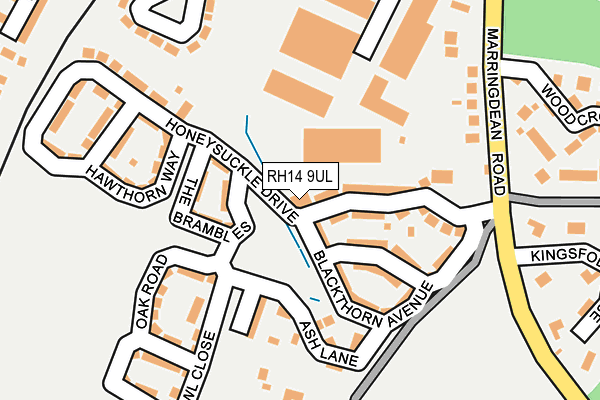 RH14 9UL map - OS OpenMap – Local (Ordnance Survey)