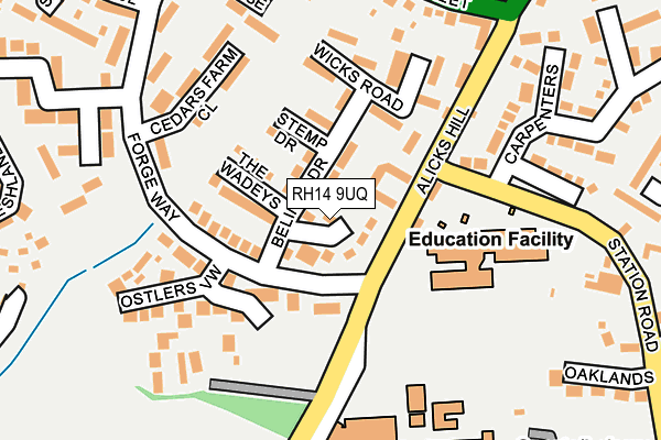 RH14 9UQ map - OS OpenMap – Local (Ordnance Survey)