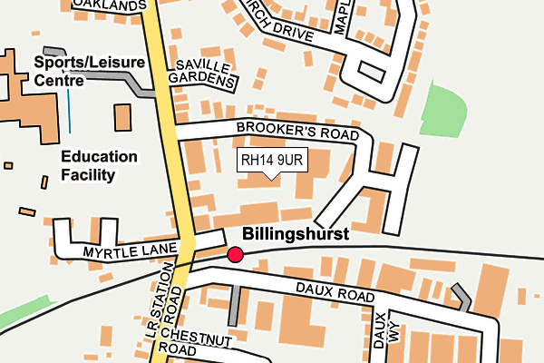 RH14 9UR map - OS OpenMap – Local (Ordnance Survey)
