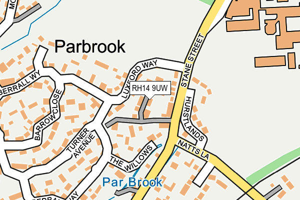 RH14 9UW map - OS OpenMap – Local (Ordnance Survey)