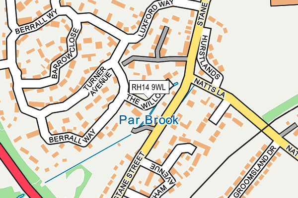 RH14 9WL map - OS OpenMap – Local (Ordnance Survey)