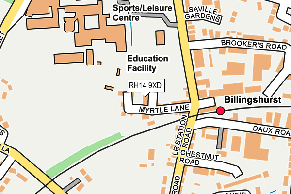 RH14 9XD map - OS OpenMap – Local (Ordnance Survey)