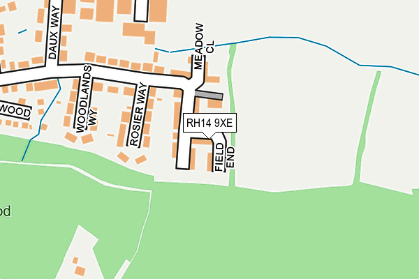 RH14 9XE map - OS OpenMap – Local (Ordnance Survey)