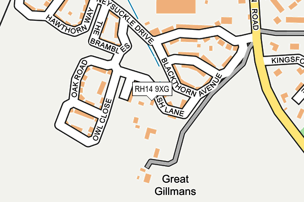 RH14 9XG map - OS OpenMap – Local (Ordnance Survey)