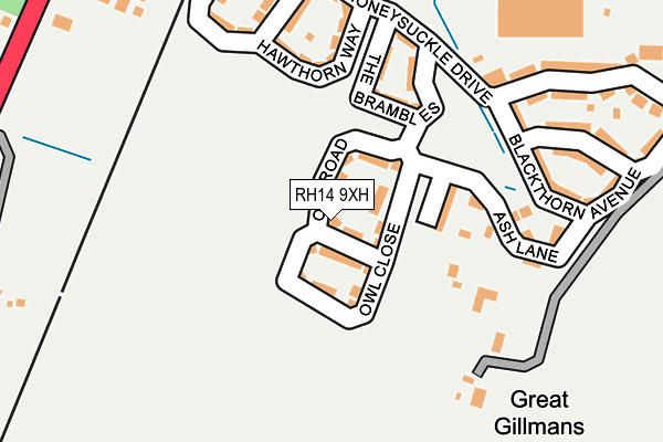 RH14 9XH map - OS OpenMap – Local (Ordnance Survey)