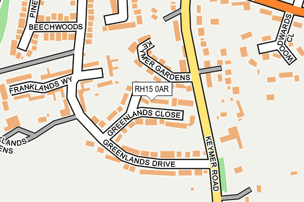 RH15 0AR map - OS OpenMap – Local (Ordnance Survey)