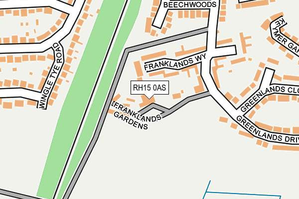 RH15 0AS map - OS OpenMap – Local (Ordnance Survey)
