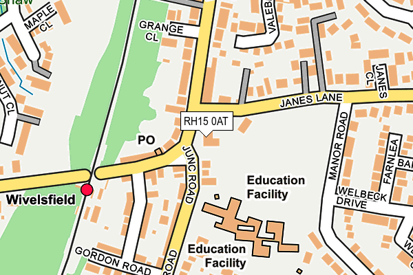 RH15 0AT map - OS OpenMap – Local (Ordnance Survey)
